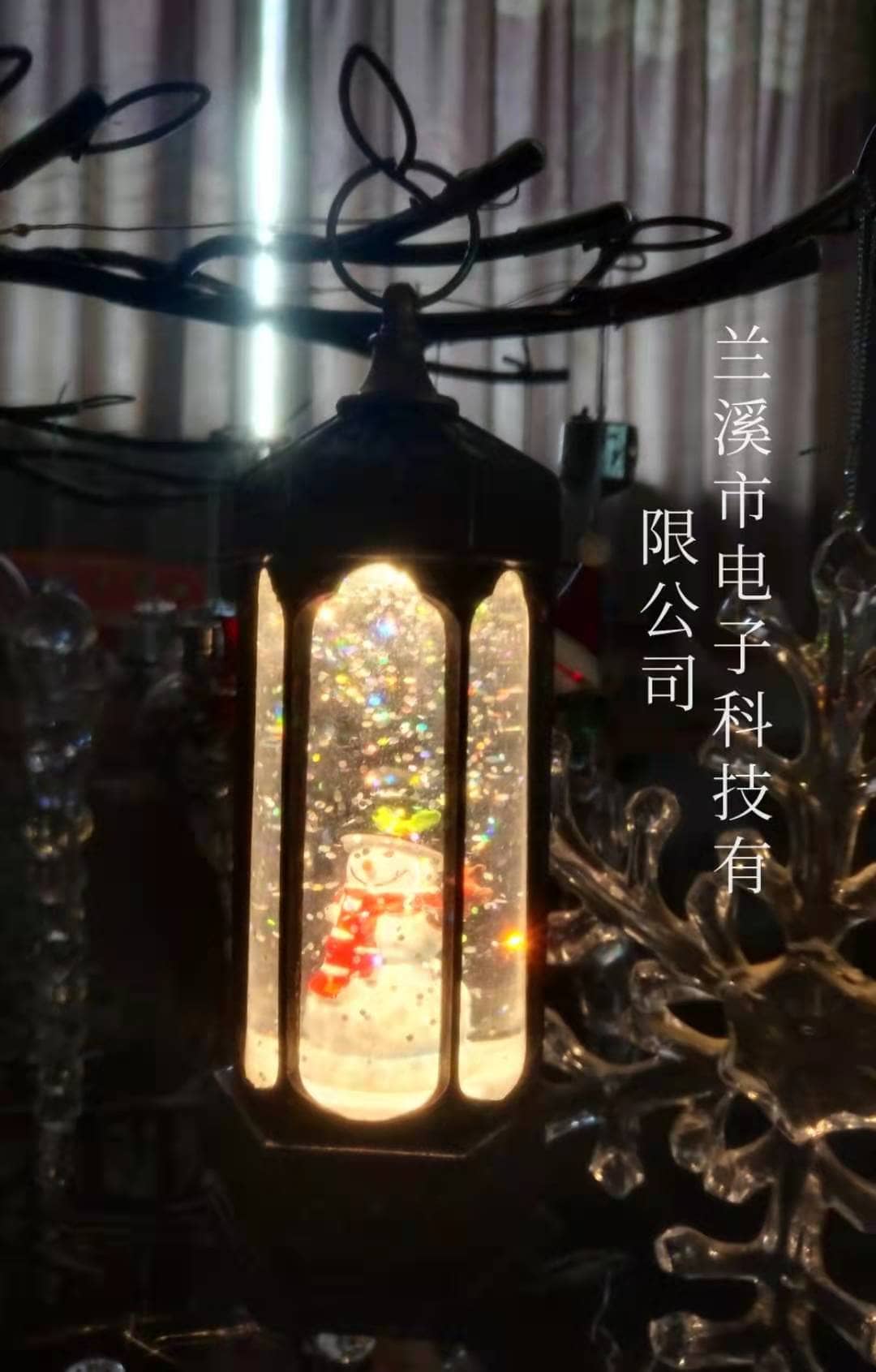 圣诞雪人小风灯中号夜照明LED灯  圣诞必备