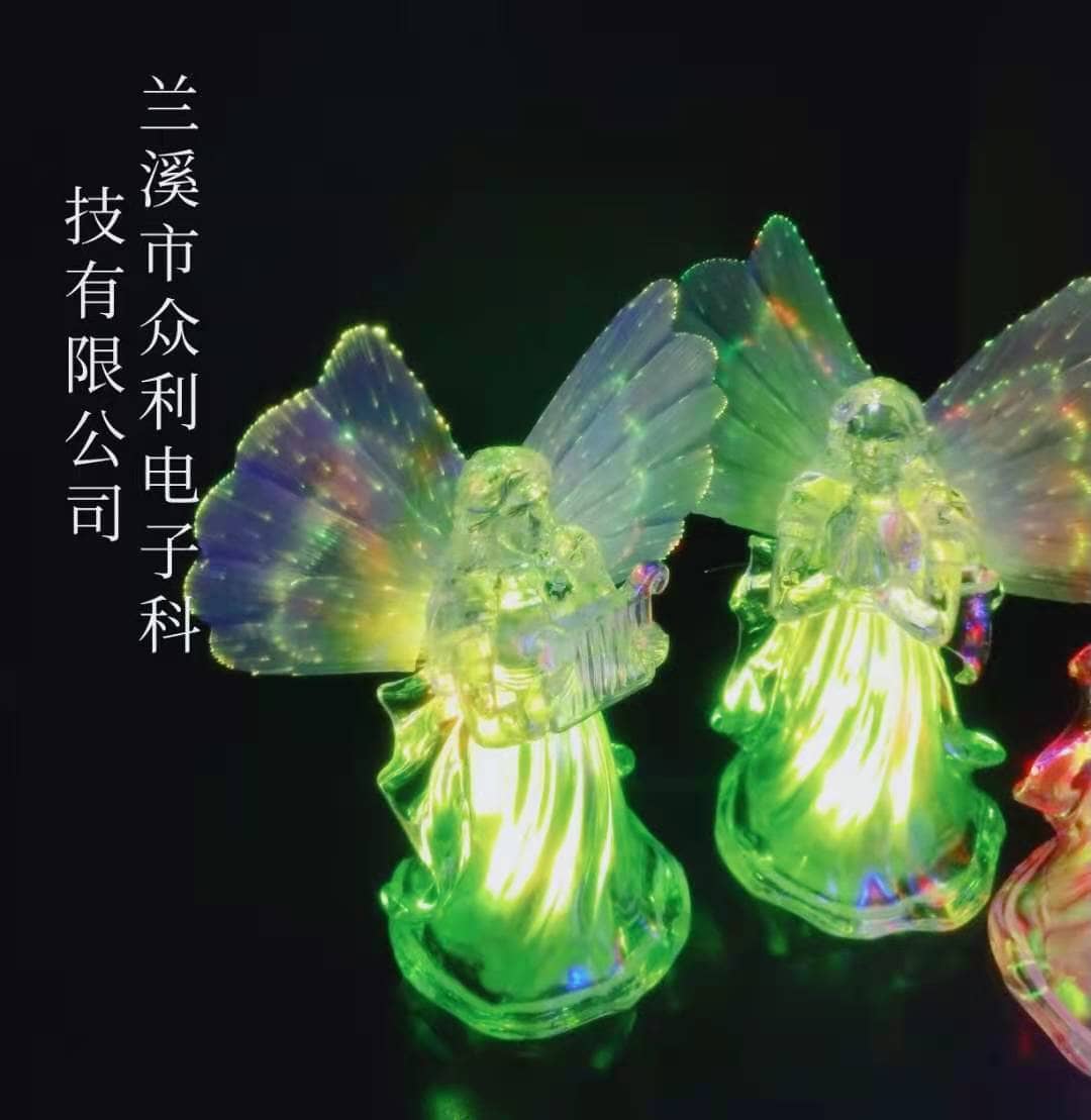 LED七彩发光  光纤天使室内摆件礼品